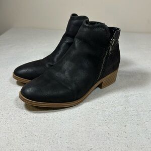 Mia Black Ankle Boots Booties Zipper Closure‎ Comfortable Stylish Women's Shoes